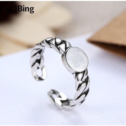 New Arrival Retro Silver Color Round Rings For Women Girl Jewelry Drop Shipping