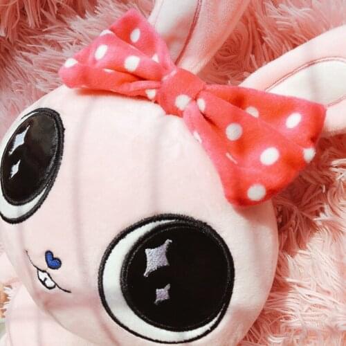 New big eyes cute animal doll cat rabbit bear plush toy custom