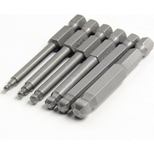 New Long 65mm 6pc/set S2 Ball Screwdriver bit kit 2.5-8MM