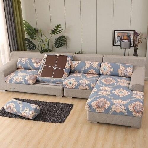 Single and double Nordic simple elastic sofa cushion cover all-purpose four seasons combination non-slip dustproof sofa cover