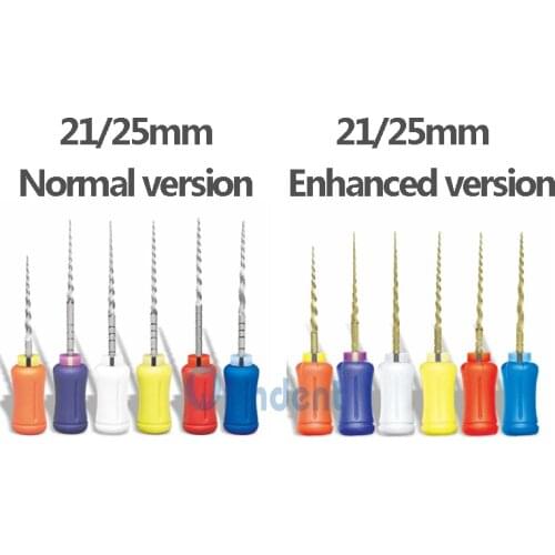 Orthdent 6 Pcs/Pack Dental File Normal/Enhanced Version Endodontics Root Canal Super NiTi Hand Use 21/25 MM Assorted Size SX-F3