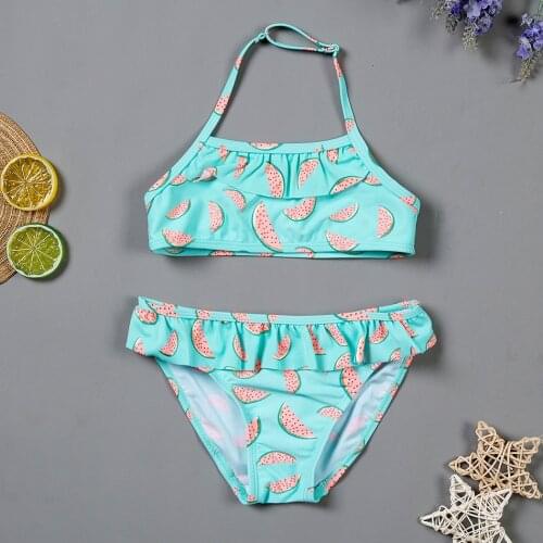 1~7Y Toddler Baby Girls Swimwear Cute Star Girls swimsuit Kids Bikini set Biquini Infantil High quality Kids Beach wear-ST109