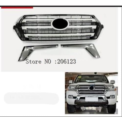 2016-2020 Front Bumper Grill Grille for Toyota Land Cruiser LC200 URJ200 FJ200 With logo