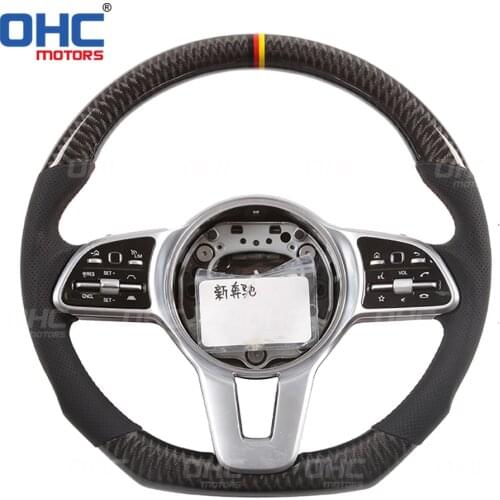 Real Carbon Fiber steering wheel for W205,S205 W213 N293 W24 C117,X117 C238,A238 C257 C E EQC B CLA GLE GLS