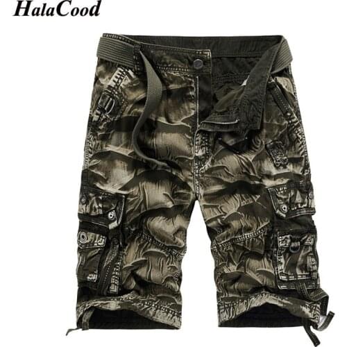 Mens Camouflage Shorts Summer Cotton Loose large size Multi-pocket Thin Casual Special Forces Wear-resistant Training Shorts