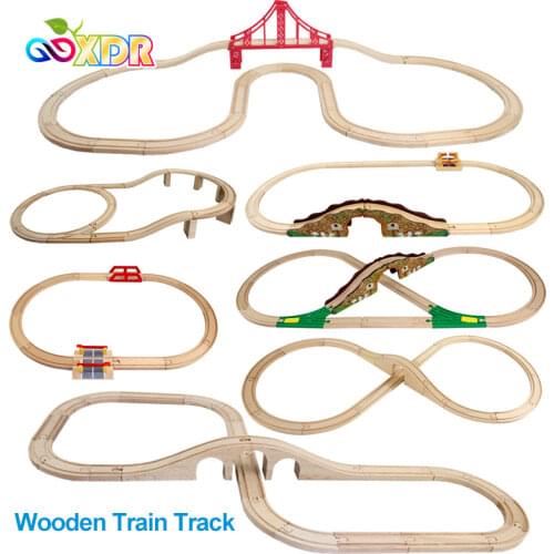 Compatible With Tomas And Friends Wooden Train Track Set Toys For Children Wooden Railway Toy DIY Road Accessories Toy Kids Gift