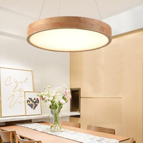 LED Modern Wood Iron Acryl 2 In 1 Round 6cm Thin LED Lamp.LED Light Pendant Lights.Pendant Lamp.Pendant light For Bedroom Foyer