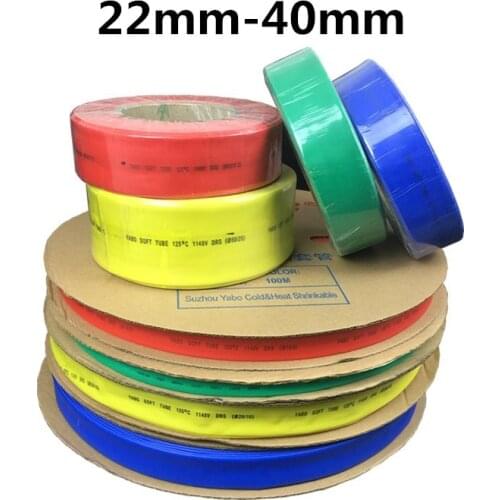 1meter 2:1 7 Colors 22mm 25mm 28mm 30mm 35mm 40mm Heat Shrink Heatshrink Tubing Tube Wire Dropshipping