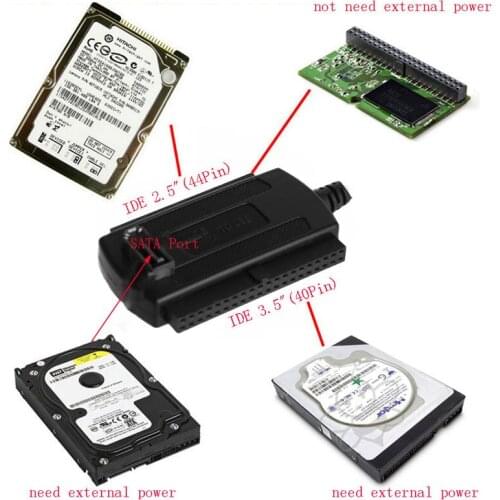 USB 2.0 to IDE/SATA 2.5\" 3.5\" Hard Drive Disk HDD Converter Adapter Cable New
