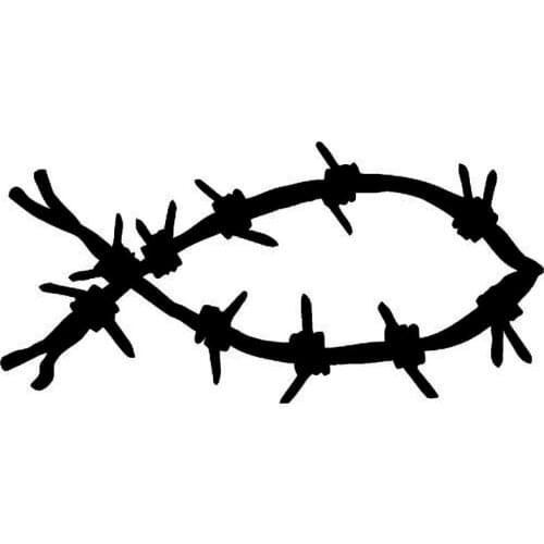 14.8*7.2CM Christian Symbol Represent Barbed Fish Vinyl Decal Classic Window Decoration Car Sticker C6-1338