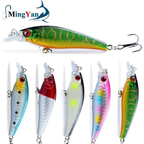 1 PCS 7.5cm 6.5g Minnow Fishing Lures Wobbler Hard Baits Crankbaits ABS Artificial Lure for Bass Pike Fishing Tackle