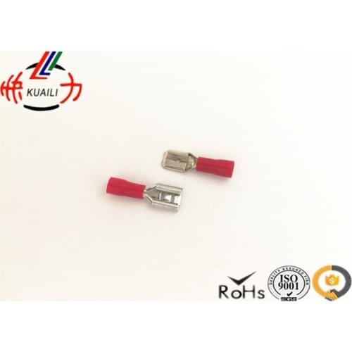 100pcs FEMALE INSULATED ELECTRICAL SPADE CONNECTOR TERMINALS FDD 1.25-250