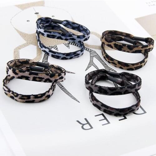4Pcs /lot Sale Floral Printed Leopard Simple fashion lady hair ring Scrunchie Elastic Hair Band Hair Ties Rope Hair Accessories