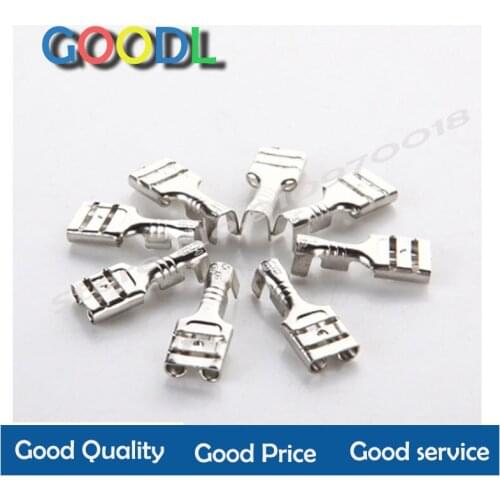 5pces cold press terminal terminal 2.8/4.8/6.3mm plug spring + sheath (copper tin plated plug spring 0.3 thick