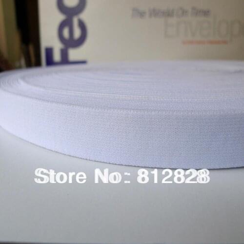 50 Yards 1" 25mm White Elastic Bands Elastic Tape For Underwear
