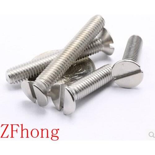 500pcs m1.6*3/4/5/6/8/10/12 slotted flat countersunk head machine screw