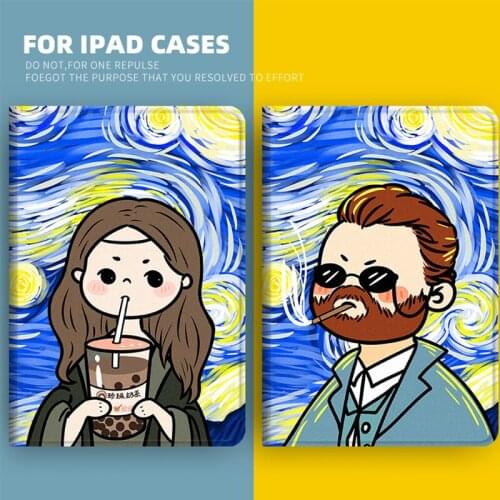 Cases for Ipad 11 Pro Cover Van Gogh Couple Funny Oil Painting for 11inch Apple Cover A1934 A1979 A1980 A2013 I Pad Pro Case