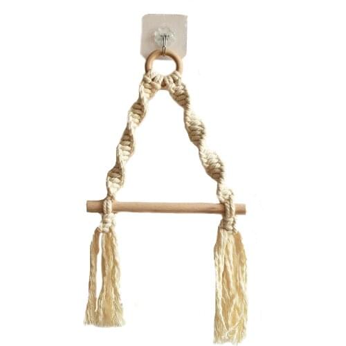 Wooden tissue holder-wooden fruit wall hanging, bohemian decoration, wall-mounted, no drilling, suitable for kitchen and bathroo