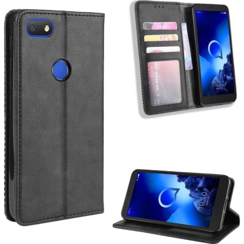 For Alcatel 1V Case 5.5 inch Luxury Flip PU Leather Wallet Magnetic Adsorption Case For Alcatel 1V 2019 Alcatel1V Phone Bags