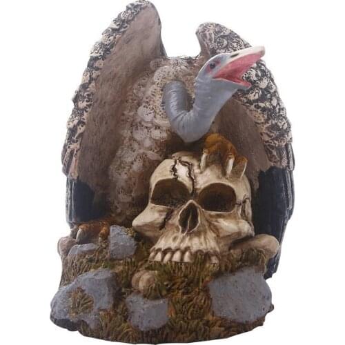 Halloween Bird Skull Resin Skeleton Storage Hook Wall Mount Desk Ornament For Home Party Halloween Decor Accessories