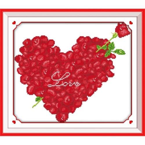 Joy Sunday Cupids Arrow Cross Stitch Kit Embroidery Needlework Set Painting 11&14CT Cross Stitch Printed Pattern Embroidery Set