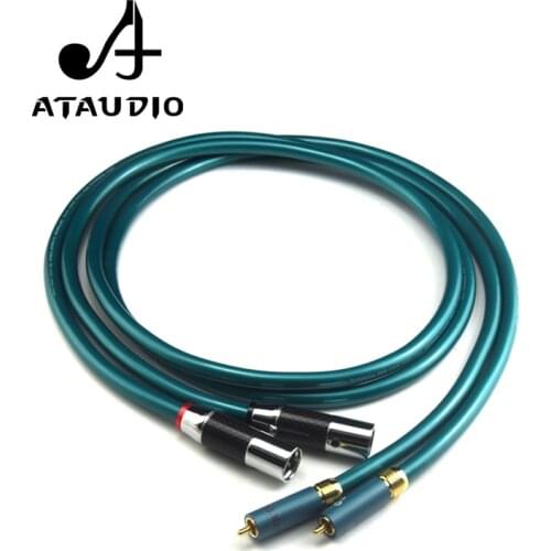 ATAUDIO Hifi RCA to XLR Cable Pure OCC High Quality 2 XLR Male to 2 RCA Male Cable