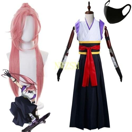 Cherry Blossom Cosplay Costumes SK8 the Infinity Sakurayashiki Kaoru Wigs Adult Uniform Set Sports Kimono and Free Accessories