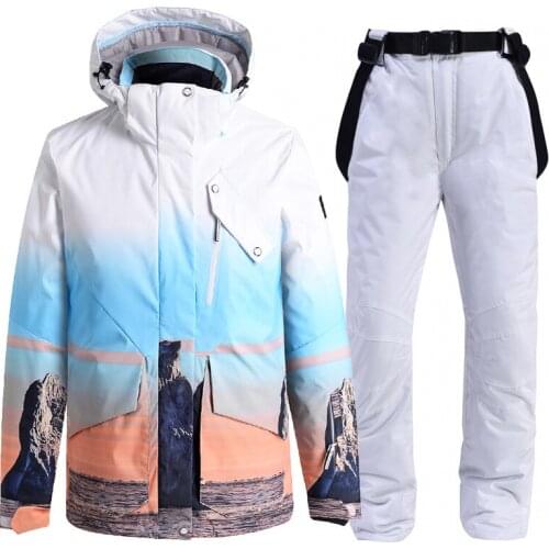 Ski Suit Women Hot Ski Equipment Snowboard Jacket Winter Outerwear High Quality Thick Warm Ski Jacket Pants Waterproof Snow Coat