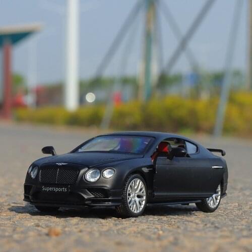 1:32 High Simulation Bentley Continental Supers Diecast Alloy Car Model Sound Light Boy Kid Gift Toy 4 Doors Can Open