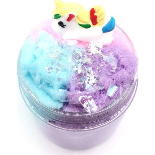 Fluffy Foam Slime Clay Ball Supplie DIY Light Soft Cotton Charms Slime Fruit Kit Cloud Craft Antistress Kids Toys for Children