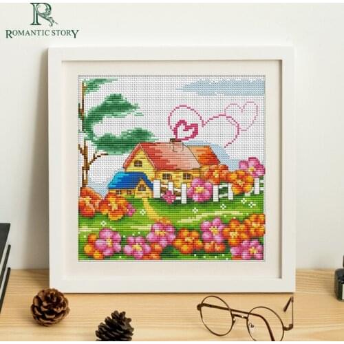 Romantic Story Cross Stitch Kits Handmade Needlework Fairy hut children bedroom decoration Embroidery Cross-Stitch New Arrival