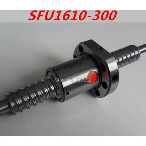 SFU1610 300mm ballscrew set : L300mm RM1610 300mm C7 Rolled Ball Screw 1pc+1pc single ball nut