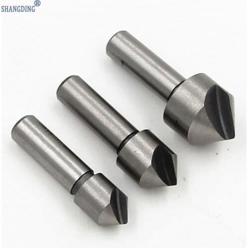 High Quality HSS Countersink 3pcs Drill Bit Set For Steel Snd Hard Metals 10mm 12mm 16mm High Speed Steel chambering hole