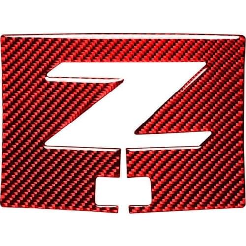 For Nissan 350Z 2003-2009 GPS Navigation Panel Cover Trim Sticker Interior Accessories Red Carbon Fiber