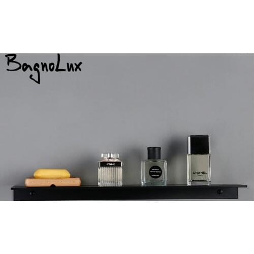 White Black Aluminum Wall Mounted Type Single Tier Multipurpose Bathroom Kitchen Shower Room Toilet Accessories Shelves Rack