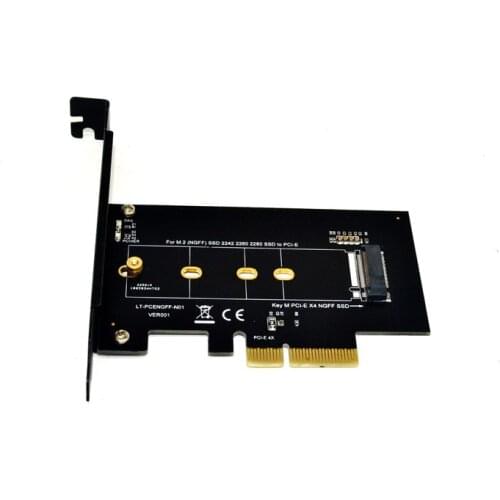 NGFF M.2 to PCI-E 3.0 X4 Converter Card M2 PCIe NVMe SSD M Key Slot PCI-E M2 NVMe SSD Adapter Riser Card for 2230 2242 2260 2280