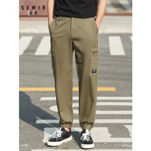 2020 summer new stretch work pants men solid casual sports trousers for man cotton bottoms