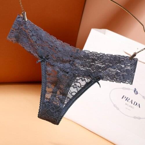 New Summer Lace cotton Panties Sexy Low-rise Underwear Lady Fashion Transparent Underpants Sexy Breathable Panty Bow Lingerie