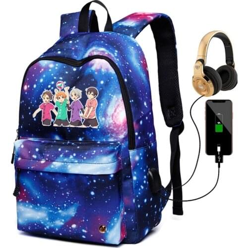 Haikyuu Backpack Unisex Backpack Waterproof Oxford Bag Travel Backpacks Large Capacity Multi Pocket Student Girl and Boys Bags