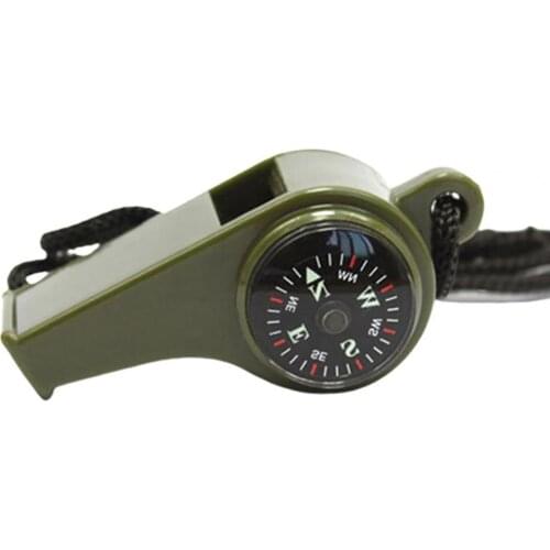 Survival Whistle Reliable 3 in 1 Design Acrylic Multifunctional Emergency Gear for Hiking