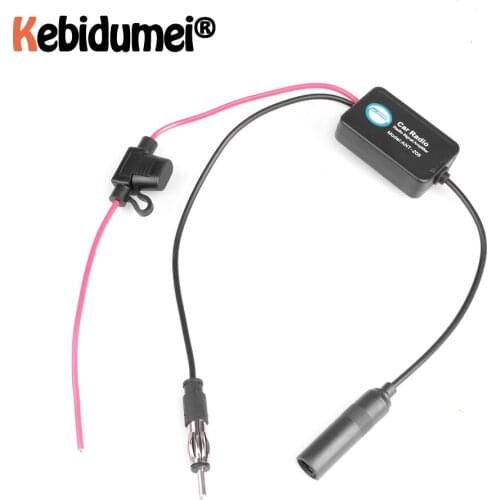 Universal 88-108MHz DC 12V-24V Car Radio FM Antenna 25dB Signal Amplifier Booster FM Amplifier For Marine Car Vehicle Boat 330mm