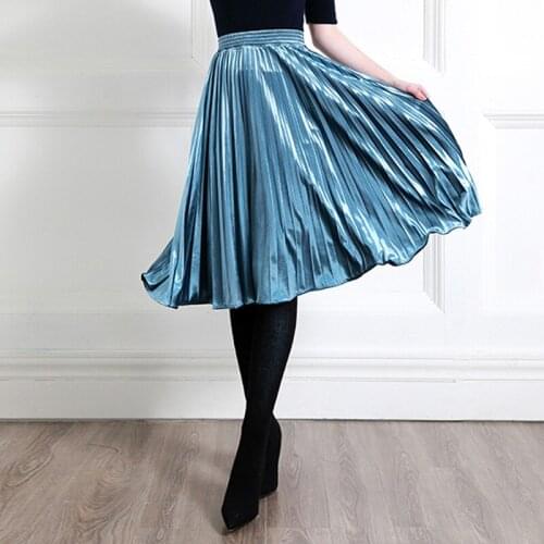 Modern Pleated Velvet Skirt 2021 New Elegant LadyS Versatile Spring Skirt