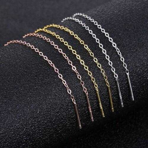 2021New Allergy Free Korean Style S Material Tassels Earrings for Women Golden Pink 3 Color Optional Earrings Jewelry Wholesale