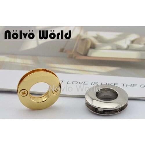 10-50 pieces 4 colors 2 size 10mm 13mm Round screw eyelet grommets for bag purse chain Bet sewing bag accessories