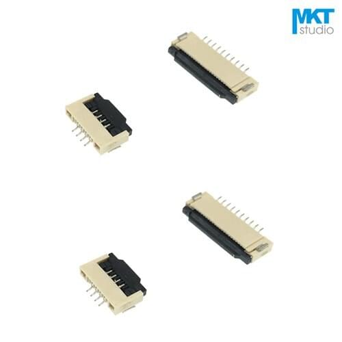 100Pcs Clamshell Type 4P/5P 1.0mm Pitch 2.0mm Height FPC FFC Connector