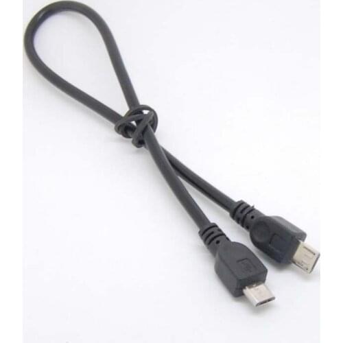 30cm USB 2.0 Micro 5P 5Pin Male to Micro 5 Pin Male Plug Short Cable Adapter NEW