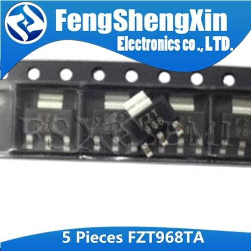 5PCS FZT968 SOT-223 FZT968TA SOT223 12V 6000MA FZT968 SOT PNP SILICON PLANAR HIGH CURRENT