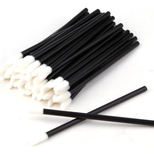 50pcs Eyelashes Brush Disposable Cosmetic Makeup Lip Brush Lipstick Glossy Wands Cleaner Applicator Eyeshadow Makup Brushes