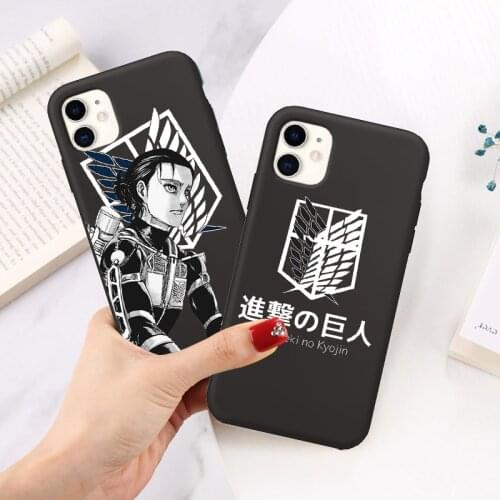 Anime Japanese Attack on Titan Phone Case for Iphone 12 Mini 11 Pro XS MAX 8 7 6 6S Plus X SE2020 XR Soft Fundas Coque Case