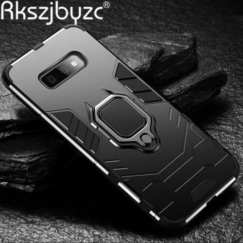 Ring Holder Phone Case for Samsung Galaxy S10 Plus S10e S8 S9 Note 10+ 5G 9 Soft TPU Silicone Hard PC Adsorption Back Cover